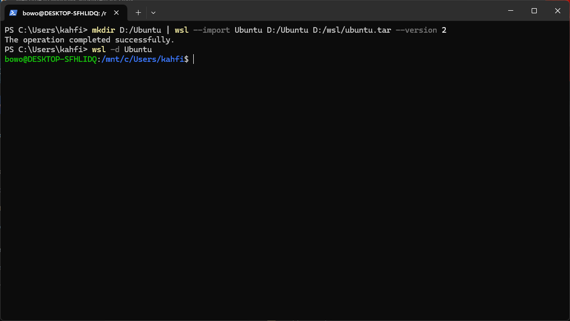 WSL Import